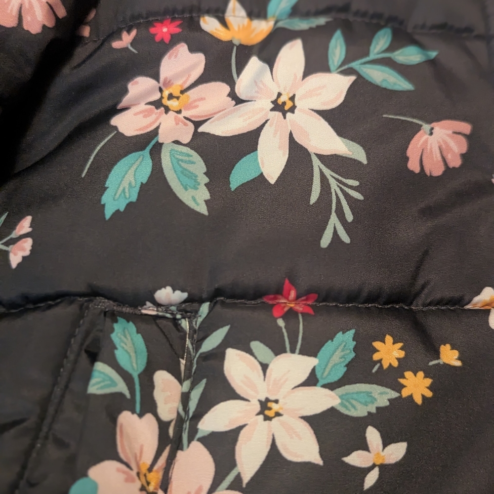 Carter's Black Floral Hooded Jacket